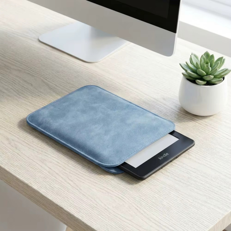 Amazon E-Reader Hülle aus PU-Leder für Kindle Paperwhite, Colorsoft und Scribe in Beige, Ultra Slim Aufbewahrungstasche - Bild 2