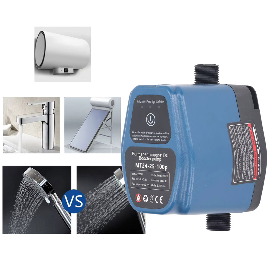 Fdit Wasserdruckerhöhungspumpe mit intelligenter Erkennung, 100 W, 24 V, 25 l/min, IP56 Schutzklasse - Bild 2