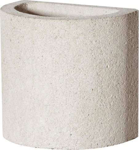 Buschbeck Kaminverlängerung Rondo aus Beton in Weiss, B/T/H: 34,0 x 34,0 x 26,0 cm - Bild 1