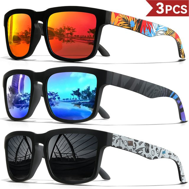AWGSEE Sonnenbrille, quadratisch, Vollrand, Kunststoff, multicolor, Unisex - Bild 1