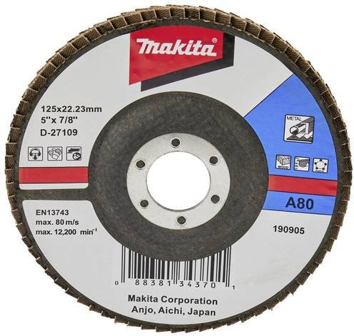 Makita Fächerschleifscheibe A80 für Metall Durchmesser: 125 mm - Bild 1