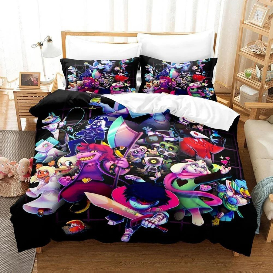 Deltarune Bettwäscheset mit 3D-Druck, Mikrofaser, Mehrfarbig, B/H: 135 x 200 cm - Bild 1