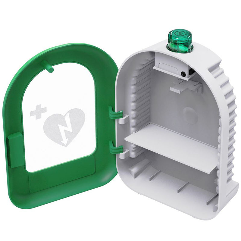 MEDX5 Universal AED-PVC-Innenwandkasten mit akustischem und optischem Alarm, grün, B/T/H: 36,0 x 16,0 x 50,0 cm - Bild 3