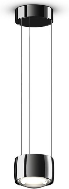 Occhio Sento sospeso up LED-Pendelleuchte in Dark Chrome mit Sento E Linse/Glas-Ausführung und Occhio air Modul, warmweiß 2700K, dimmbar, Höhe bis max. 350 cm - Bild 1