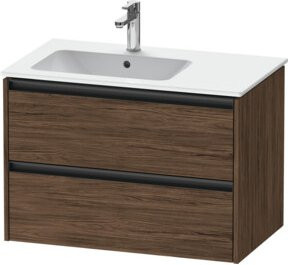 Duravit Waschtischunterschrank Ketho.2 in Nussbaum Dunkelbraun, B/T/H: 81 x 48 x 54,9 cm - Bild 1