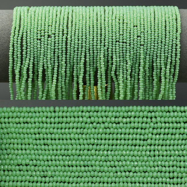 WLYeeS Perlen, Keramik Kristall, Gras Grün, 2mm, Unisex - Bild 1