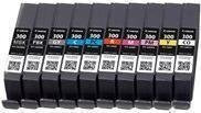 Canon PFI Tintenpatronen Multipack 10er-Pack für imagePROGRAF PRO-300, 14,4 ml pro Patrone, Original Canon Tintenbehälter in den Farben Mattschwarz, Photo Schwarz, Cyan, Photo Cyan, Magenta, Photo Magenta, Gelb, Rot, Grau und Chroma-Optimierer - Bild 1