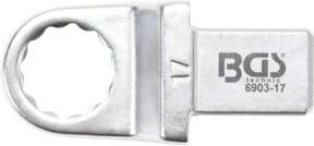 BGS Einsteck-Ringschlüssel aus Chrom-Vanadium in Silber, 17 mm, Aufnahme 14 x 18 mm - Bild 1