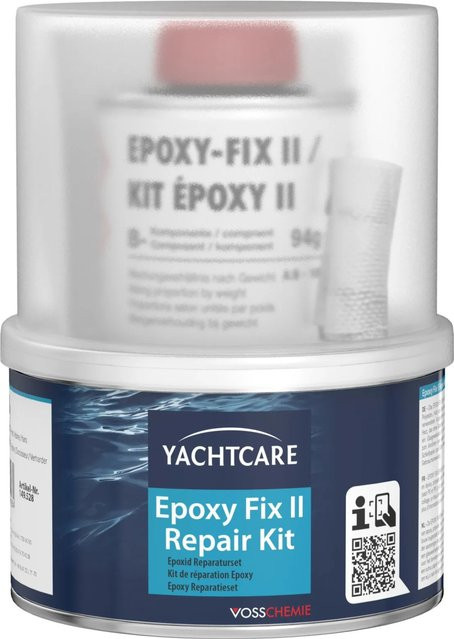 Yachtcare Epoxid Reparaturset Transparent Lösungsmittelfrei aus Synthetischem Harz 156 g + 94 g - Bild 1