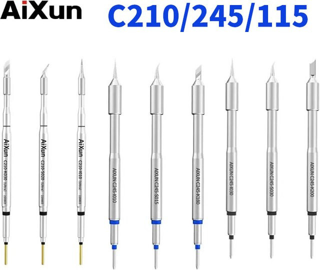 AiXun Universal Lötspitzen-Griff für C210 C245 C115 Stationen kompatibel mit JBC T210 T245 T115 Dawn T26 T26D T3A T3B in Blau - Bild 1