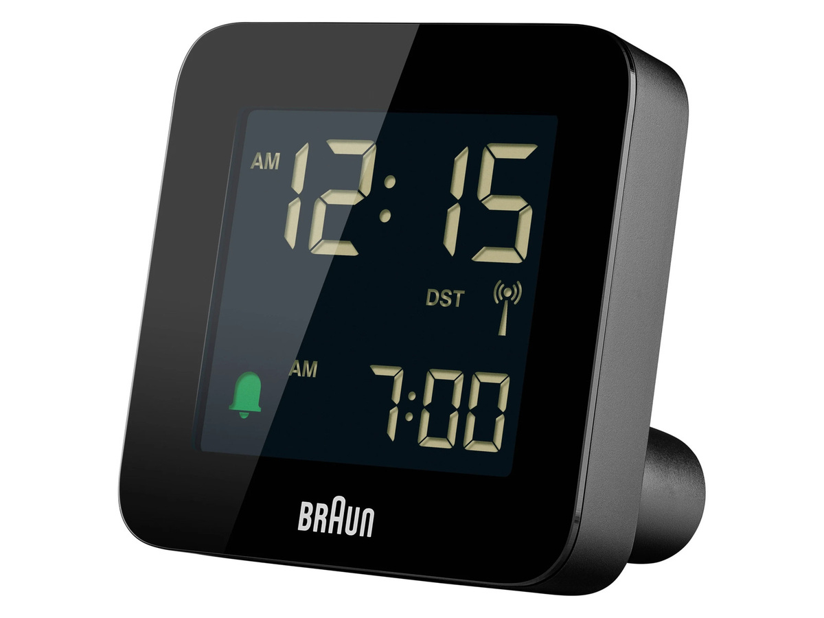 Braun Digitaler Funk-Wecker in Schwarz - Bild 2