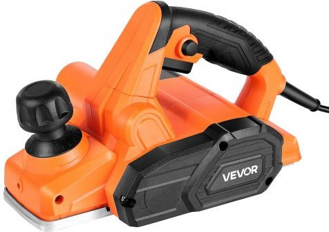 VEVOR Elektrohobel in Orange mit 82 mm Schnittbreite, 650 W und 16800 U/min, Handhobel für Holzbearbeitung mit einstellbarer Schnitttiefe und 2 Klingen - Bild 1