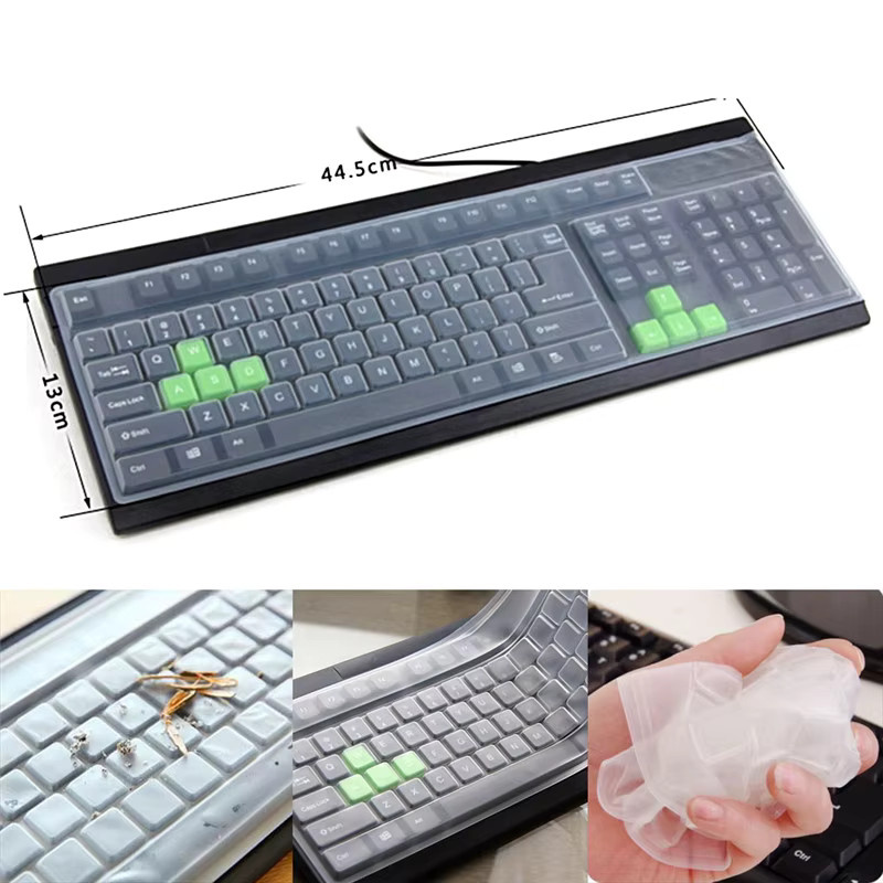 Universelle Silikon Tastaturabdeckung in Transparent als Staubschutz und Schutzfolie für Desktop-Computer - Bild 6