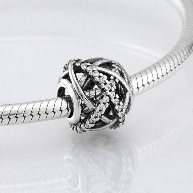 Wucifang Jewelry Charm Armband, 925 Sterlingsilber, Zirkonia, Perlen, Damen - Bild 1