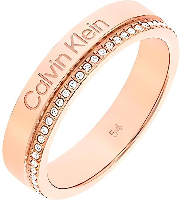 Calvin Klein Ring, Roségold, Kristall, Unisex - Bild 1