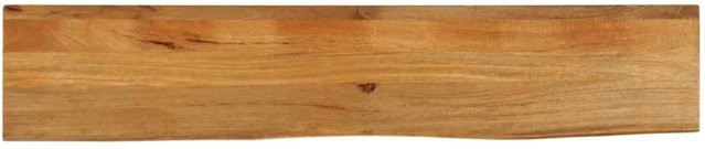 vidaXL Tischplatte aus Massivholz Mango mit Baumkante, Braun, B: 180 cm, T: 40 cm, H: 2,5 cm - Bild 1