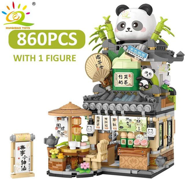 Wucifang Bags DIY Panda Taiyaki Restaurant Bausteine, ab 6 Jahren - Bild 1