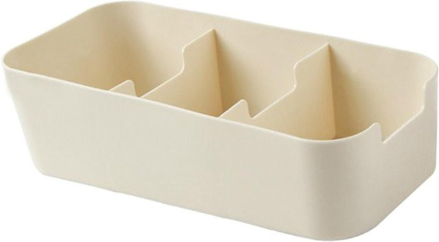 CosyHome Schubladen-Organizer aus Kunststoff, trapezförmig und stapelbar, beige - Bild 1