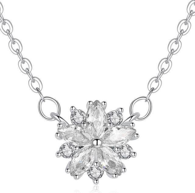 YIRAN Jewelry Halskette mit Anhänger, Kirschblüte, Rosa, Zirkonia, Damen - Bild 1