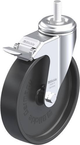 Blickle Lenkrolle LKRA-POA 150G-FI-GS12 mit Feststeller in Schwarz-Grau, Rad-Durchmesser: 150 mm, Tragfähigkeit: 110 kg - Bild 1