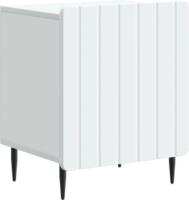 vidaXL Nachttisch in Weiß mit Holzmaserung im Vintage-Look, B/T/H: 43 x 34,5 x 52 cm - Bild 1