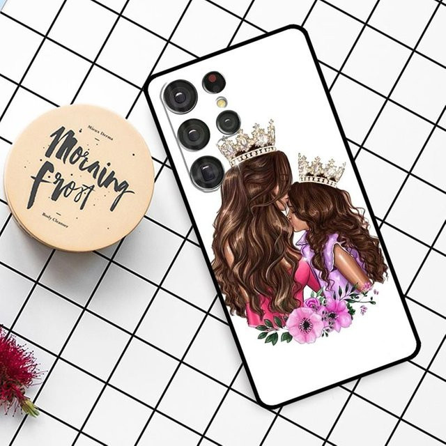 Handyhülle mit Baby Mutter Motiv in Braun für Samsung Galaxy S25 Ultra, S24 Ultra, S23 Ultra, S22 Ultra, S21 Ultra und weitere Modelle - Bild 1