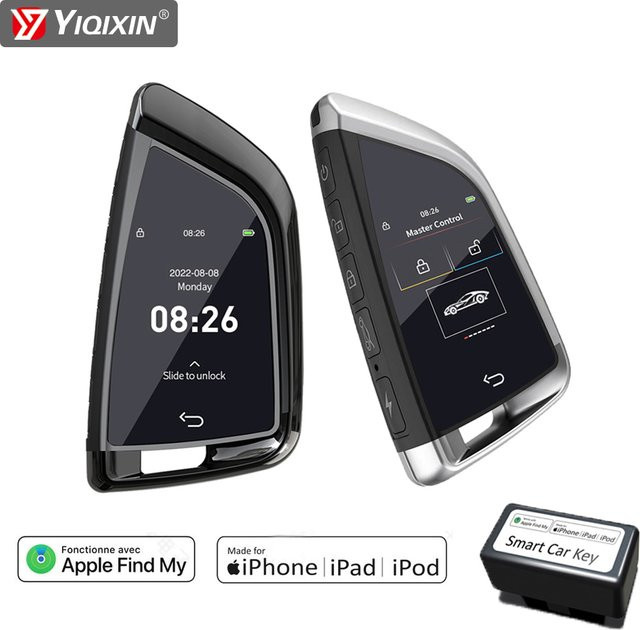 YIQIXIN LCD Display Auto Funkschlüssel Universal Remote Smart Key in Schwarz für BMW Mercedes Benz Audi Kia Toyota Hyundai Lexus Porsche - Bild 1