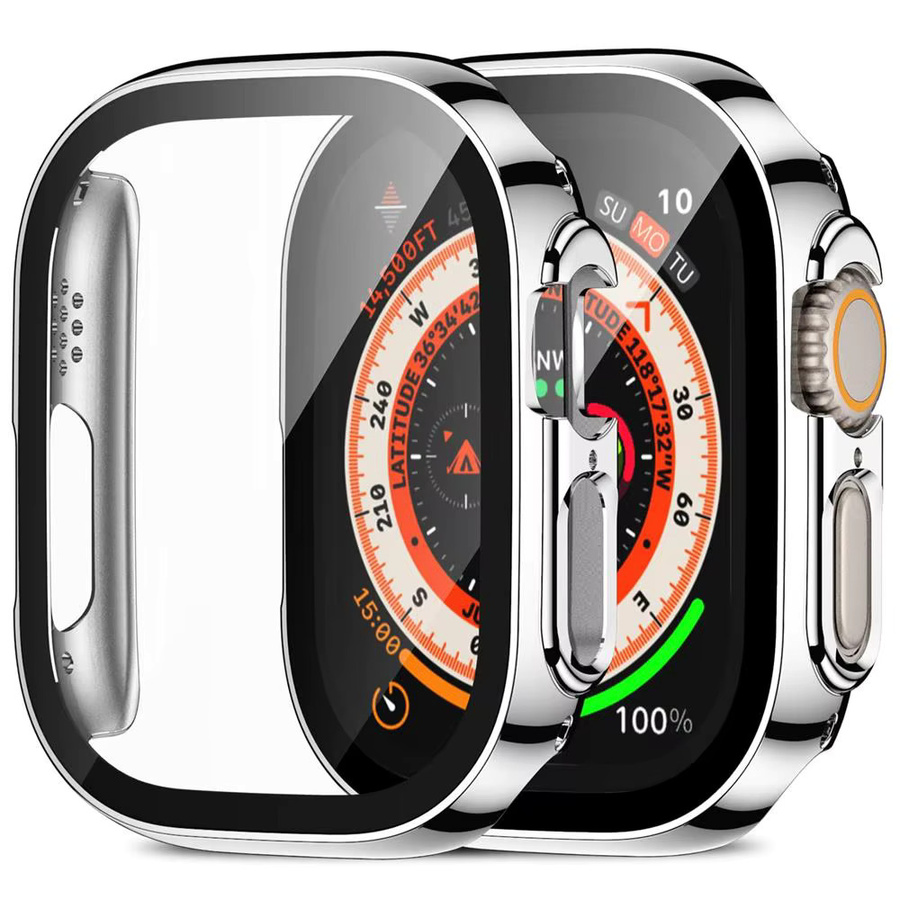 RMUTANE Displayschutzfolie für Apple Watch, gehärtetes Glas, Schwarz - Bild 1