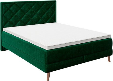 PHOENIX Boxspringbett AUDREY in Grün, B/H/L: 170 x 118 x 210 cm - Bild 1