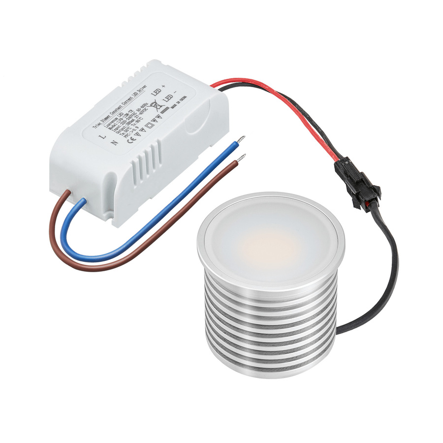 Luxvenum LED-Modul 230V aus Aluminium, dimmbar, 9W, 120° Abstrahlung, CRI 90, flache Bauweise 50mm - Bild 1