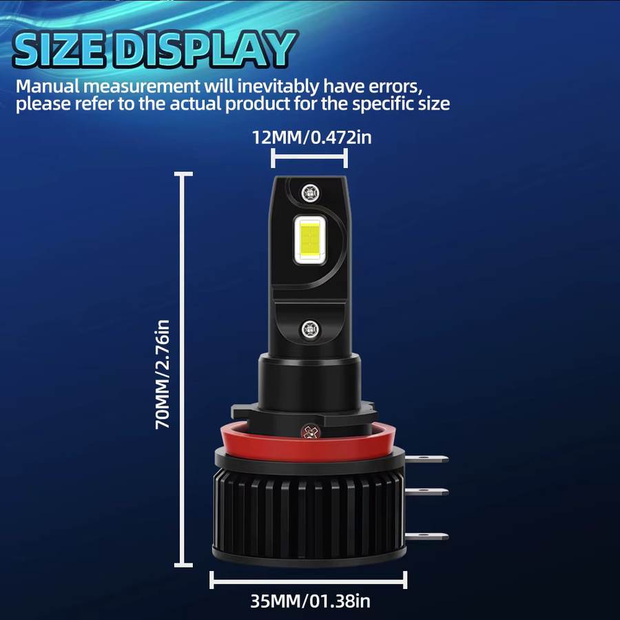 Roadsun H15 LED Birnen Set mit CSP Chip, High Beam Tagfahrlicht, Canbus kompatibel, 2 Stück - Bild 2