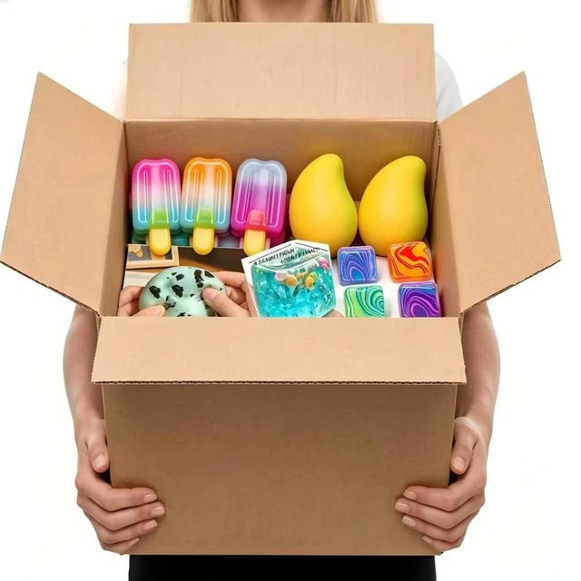 Sensorische Quetsch-Blindbox-Serie, Zufälliges Niedliches Slow-Rise-Spielzeug, Sammelbarer Stressball Fidget Überraschungsgeschenk, White - Bild 1