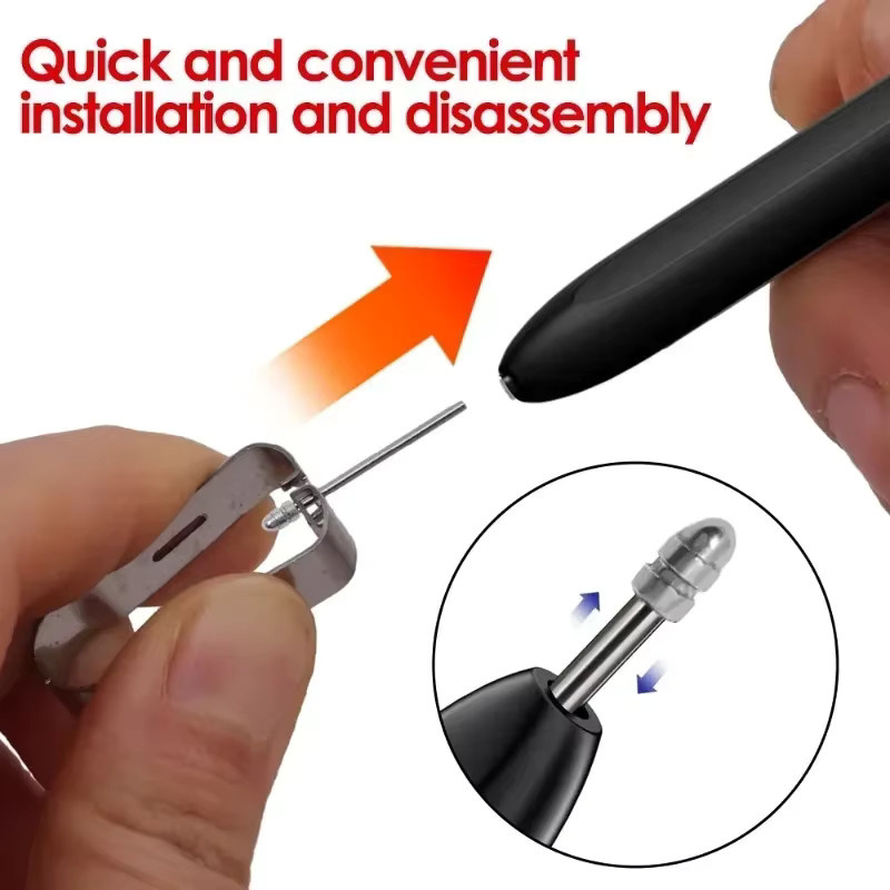 Samsung Ersatz-Stiftspitzen für Galaxy Tab S9 FE Stylus mit abnehmbaren Clips, Farbe: Silber - Bild 2