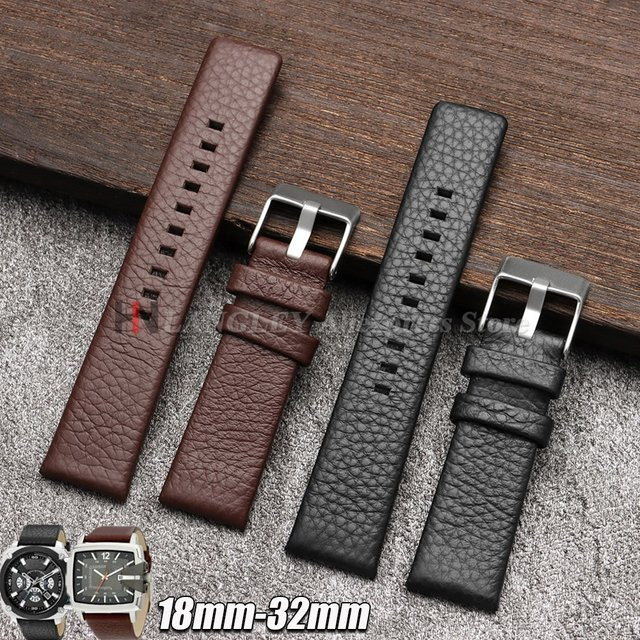 Uhrenarmband Rindsleder, Schwarz, Unisex - Bild 1