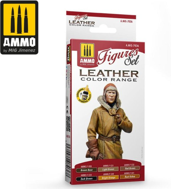 AMMO by MIG Jimenez Leather Figures Set, Natur / Holzfarben - Bild 1