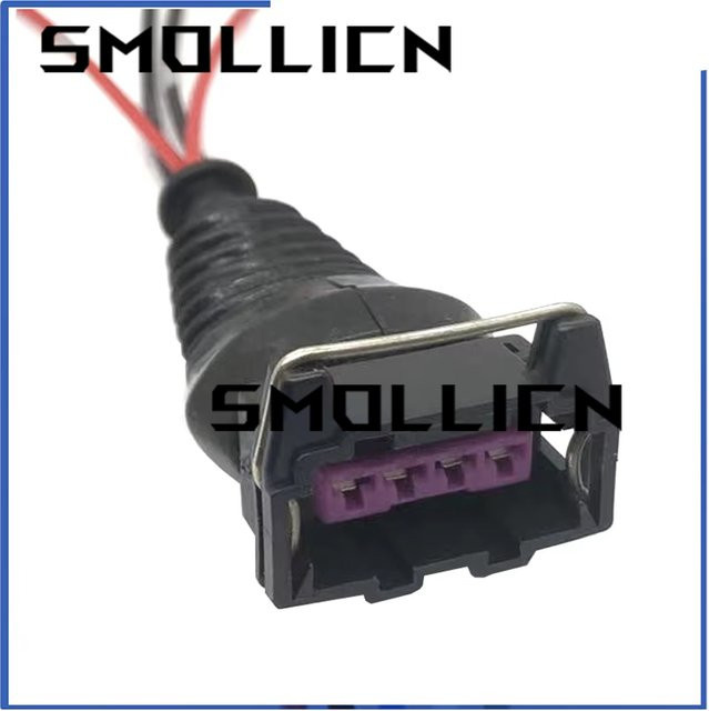 Smollicn 4-poliger wasserdichter Kabelbaum-Steckverbinder Set, EFI-Buchse und EV1 Kraftstoffeinspritzer-Zündspulenstecker, Schwarz - Bild 1