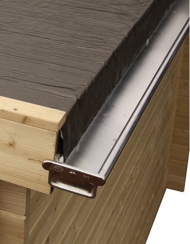 WOLFF Dachkastenrinne für Finnhaus aus Aluminium in Silber, B/H: 7 x 900 cm - Bild 1