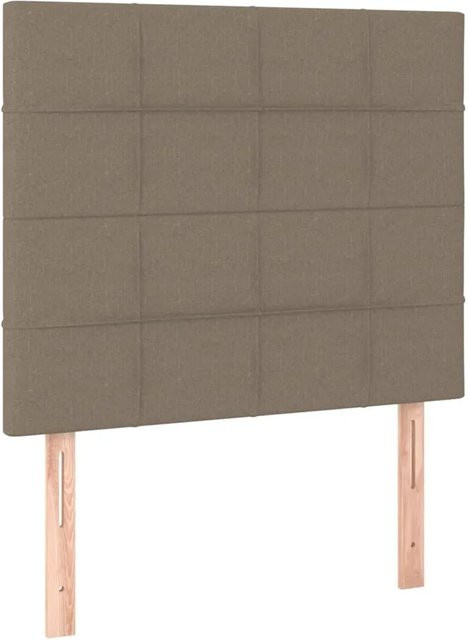 vidaXL LED Kopfteil modern in Taupe mit USB-Ladeport und integrierter Beleuchtung, B/T/H: 100 x 5 x 118-128 cm - Bild 1