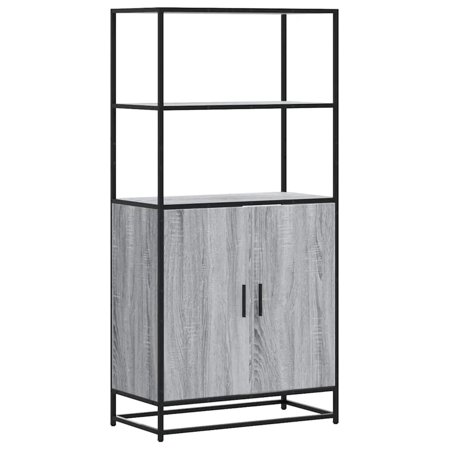 vidaXL Highboard Grau Sonoma aus Holzwerkstoff und Metall, B/T/H: 68 x 35 x 139 cm - Bild 2
