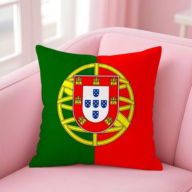 JMG Clothing Kissenbezug Portugal Flagge Design, Farbe: Grün, B/T/H: 50 x 50 x 0 cm - Bild 1