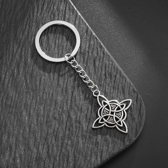 Rui Di Halskette Hexenknoten, Edelstahl, Silber, Unisex, Vintage - Bild 1