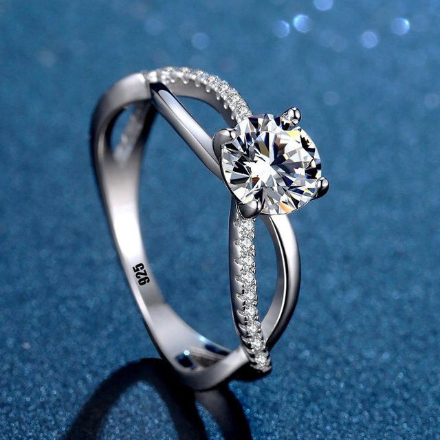 Ring 925 Silber, Moissanit, Damen - Bild 1