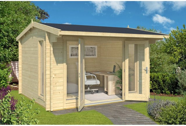 Lasita Gartenhaus Jubilee Maja aus Holz mit Satteldach, naturbelassen braun, B/H/T: 370 x 245,1 x 412,5 cm - Bild 1