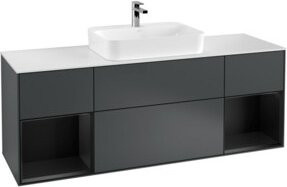 V&B Waschtischunterschrank Finion in Mattblau lackiert, B/T: 160 x 50,1 cm - Bild 1