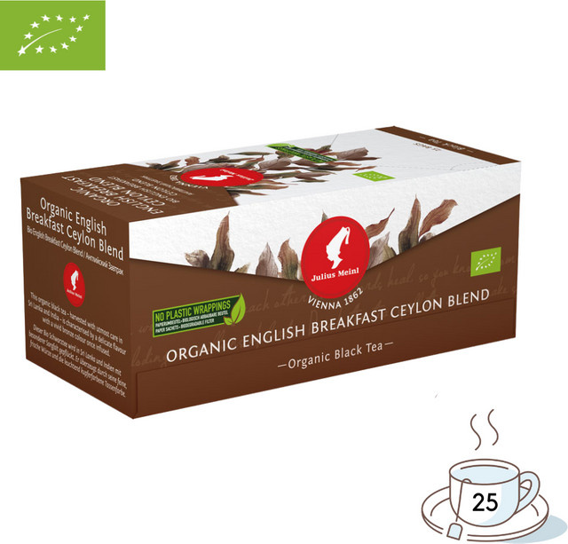 Julius Meinl Bio Ceylon English Breakfast Blend, Schwarztee, Teebeutel, 25 Stück, 43,75 g - Bild 1