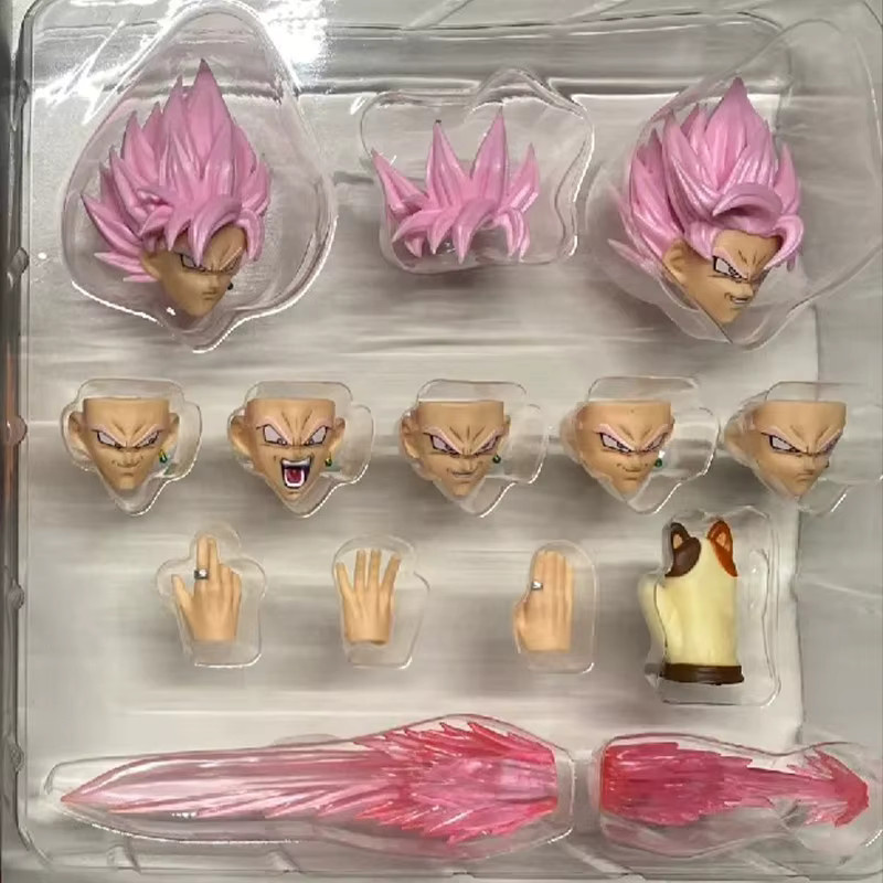 Bandai Dragon Ball Z SHF Super Saiyan Rosé Son Goku Black Zamasu Kopfzubehör, Actionfiguren - Bild 4