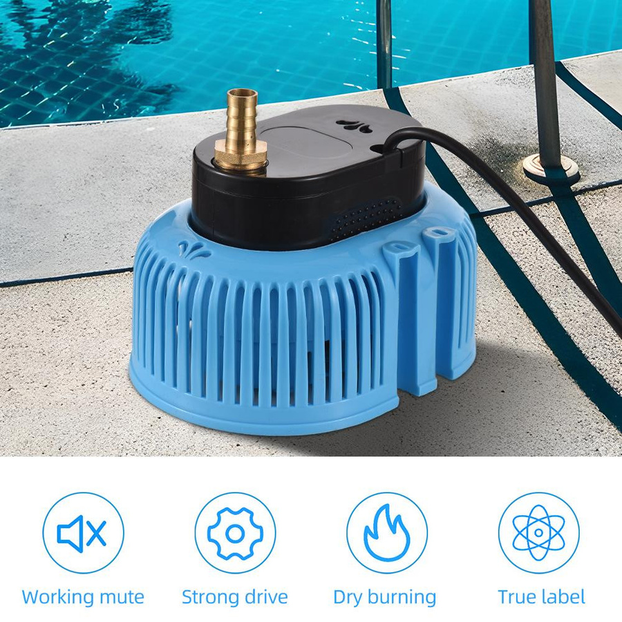 Artleeh Tauchpumpe als Poolabdeckungspumpe und Sumpfpumpe in Blau mit 75 W und 2000 l/h Förderleistung - Bild 6