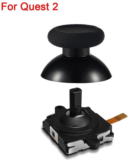 Ersatz-Kit für Meta Quest 2 und Oculus Quest 2 Controller: Daumenstick-Kappen mit Werkzeug in Schwarz - Bild 1