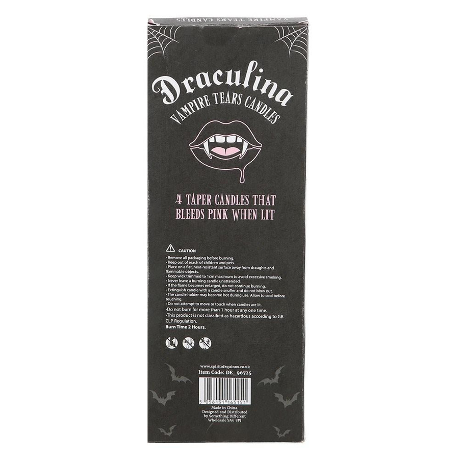 Something Different Vampirtränen Spitzkerzen aus Paraffinwachs, 4er Pack, rosa - Bild 2