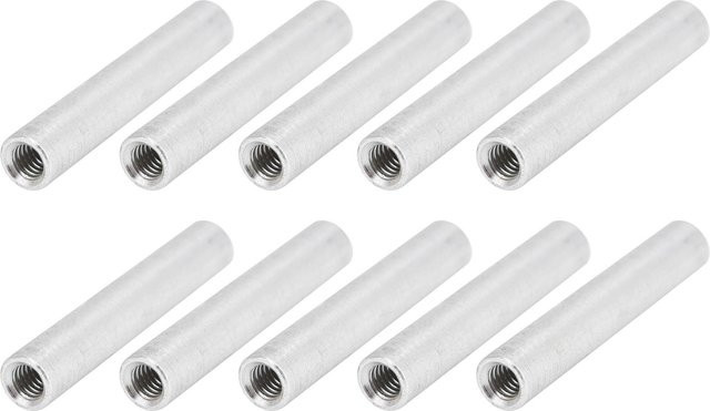 10 Stück Runde Abstandshalter aus Aluminiumlegierung mit Innengewinde M4x0.7mm, Farbe: Silber, Höhe: 34 mm - Bild 1